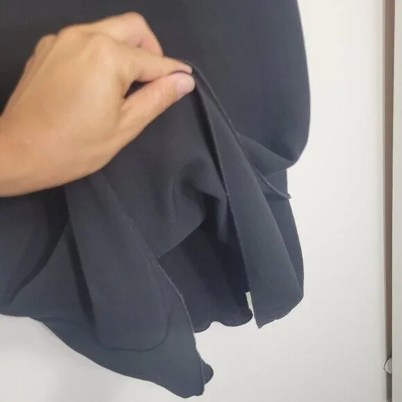 Dressbarn Women's Black Flowing Sleeve Evening V-neck Cocktail Dress Size 8 - Picture 4 of 9